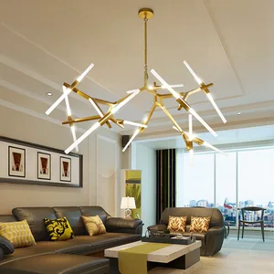 JACKSUN Nordic Living Room Herringbone Tree Branch Pendant Light Postmodern Luxury Clothing Store Bar Counter Lighting