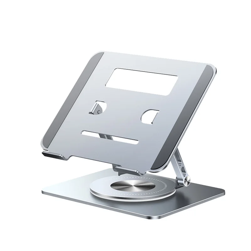 Hot Selling Aluminum Alloy 360 Degree Rotation Portable Foldable Adjustable Laptop Stand for 17.3 Inches Notebook or Tablet