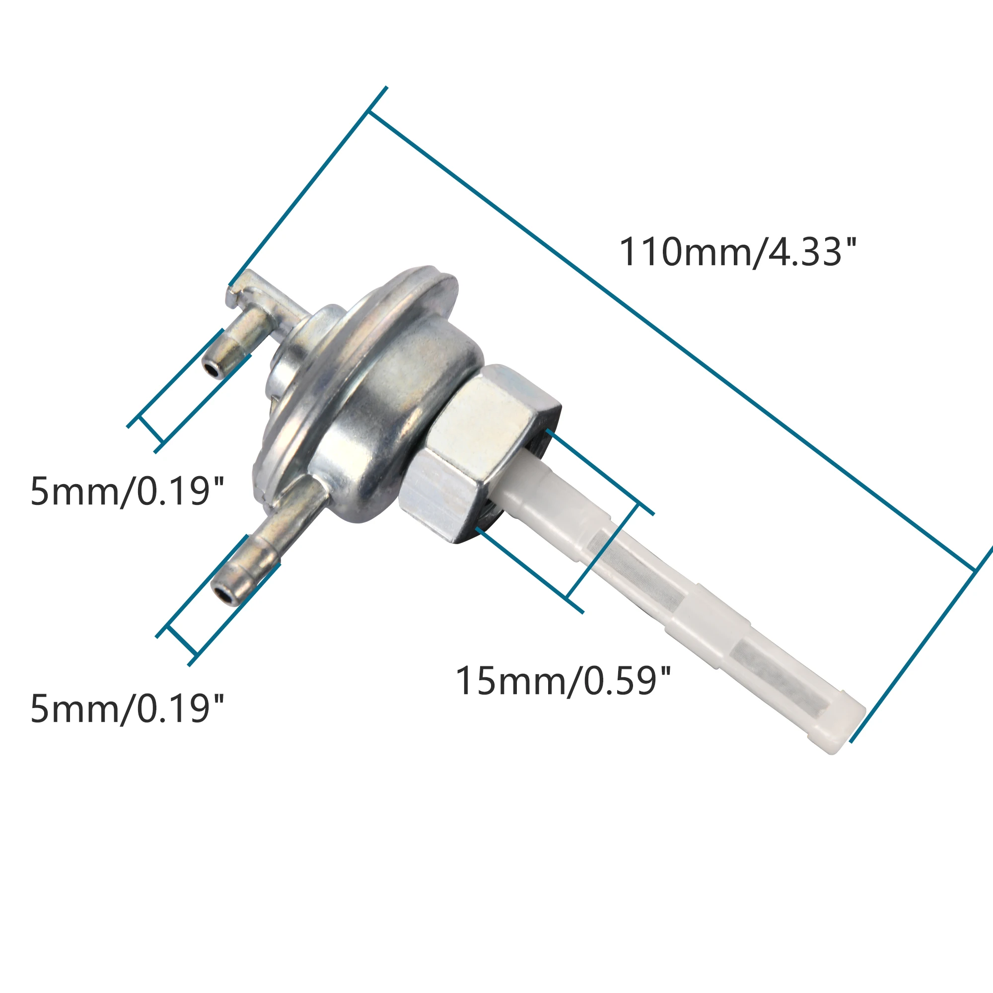 GOOFIT Fuel Pump Valve Petcock Filter Low-tension Switch Replacement for GY6 50cc-150cc ATV Go Kart Moped Scooter