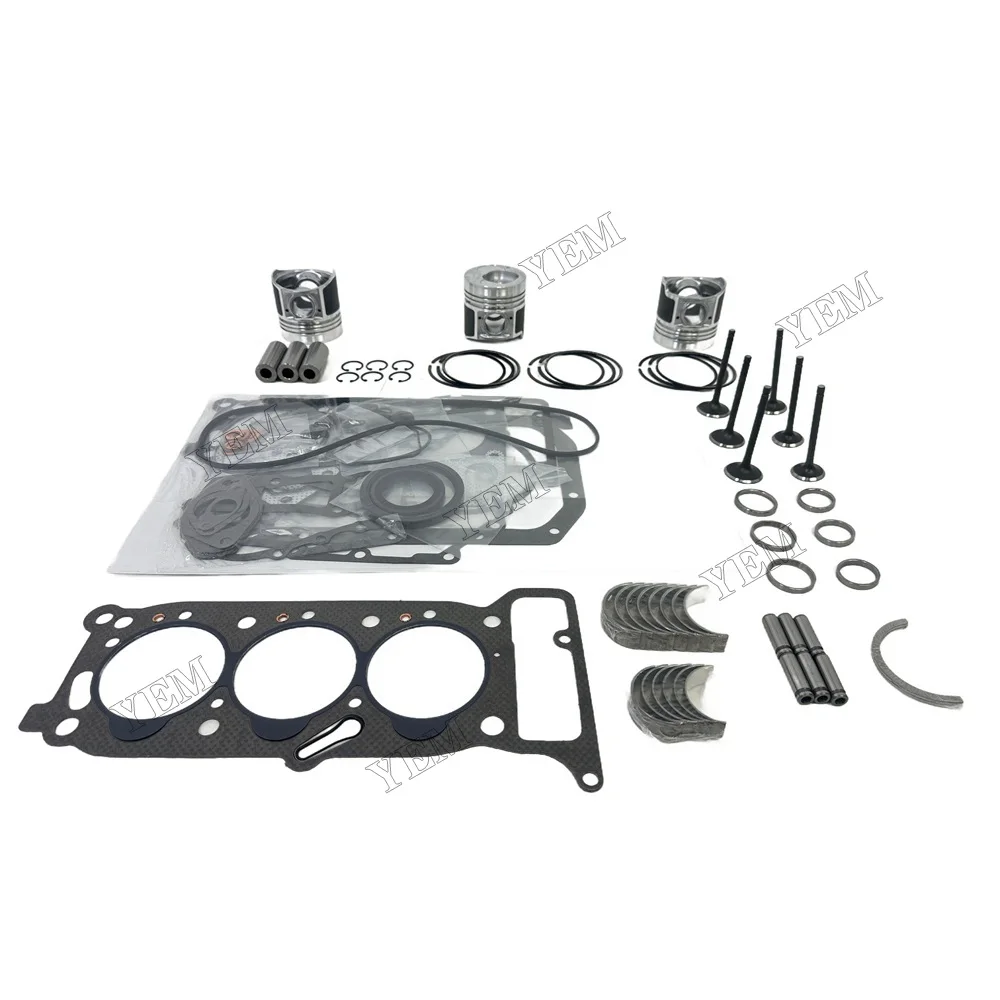 For Isuzu 3KR2 Overhaul Gasket Kit Engine Part Engine Piston Ring Gasket Bearing