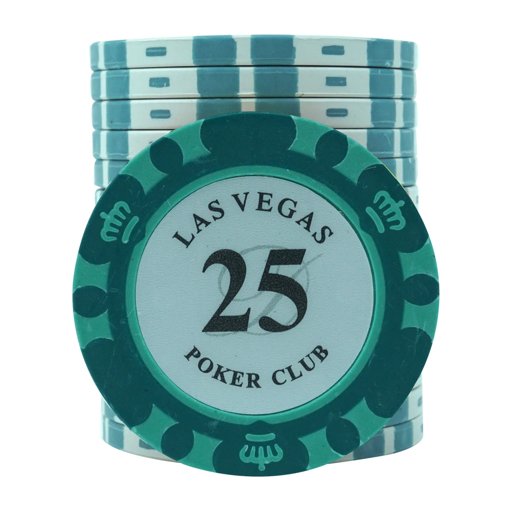 2トーン クレイポーカーチップ 14g 40mm ラスベガスクラウン カスタム
