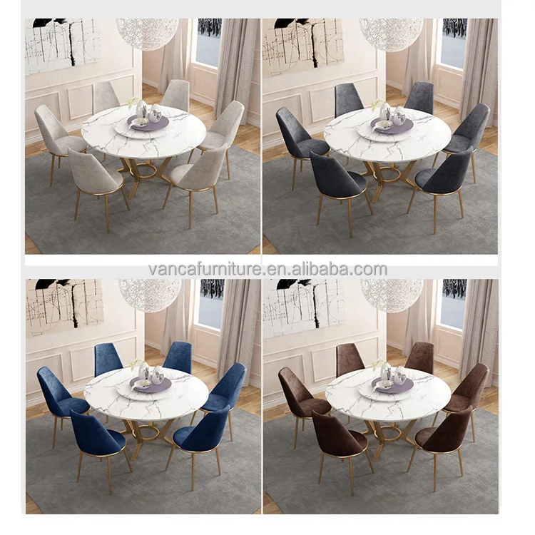 Dining Table Set 8 Seater Round Dinning Table Luxury Dining Table Set