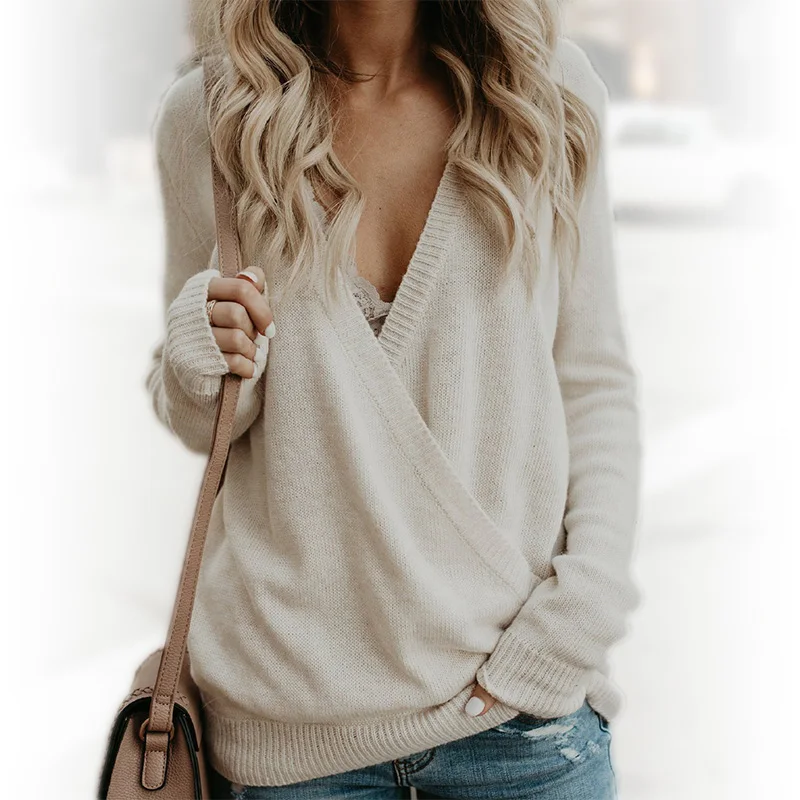 surplice sweater top
