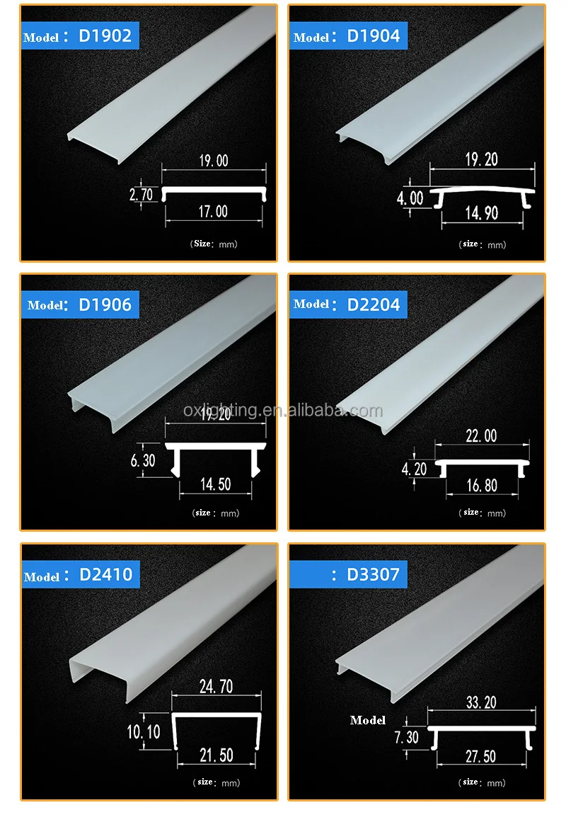 Custom LED Diffuser for Led Strip Light Lampshade Acrylic