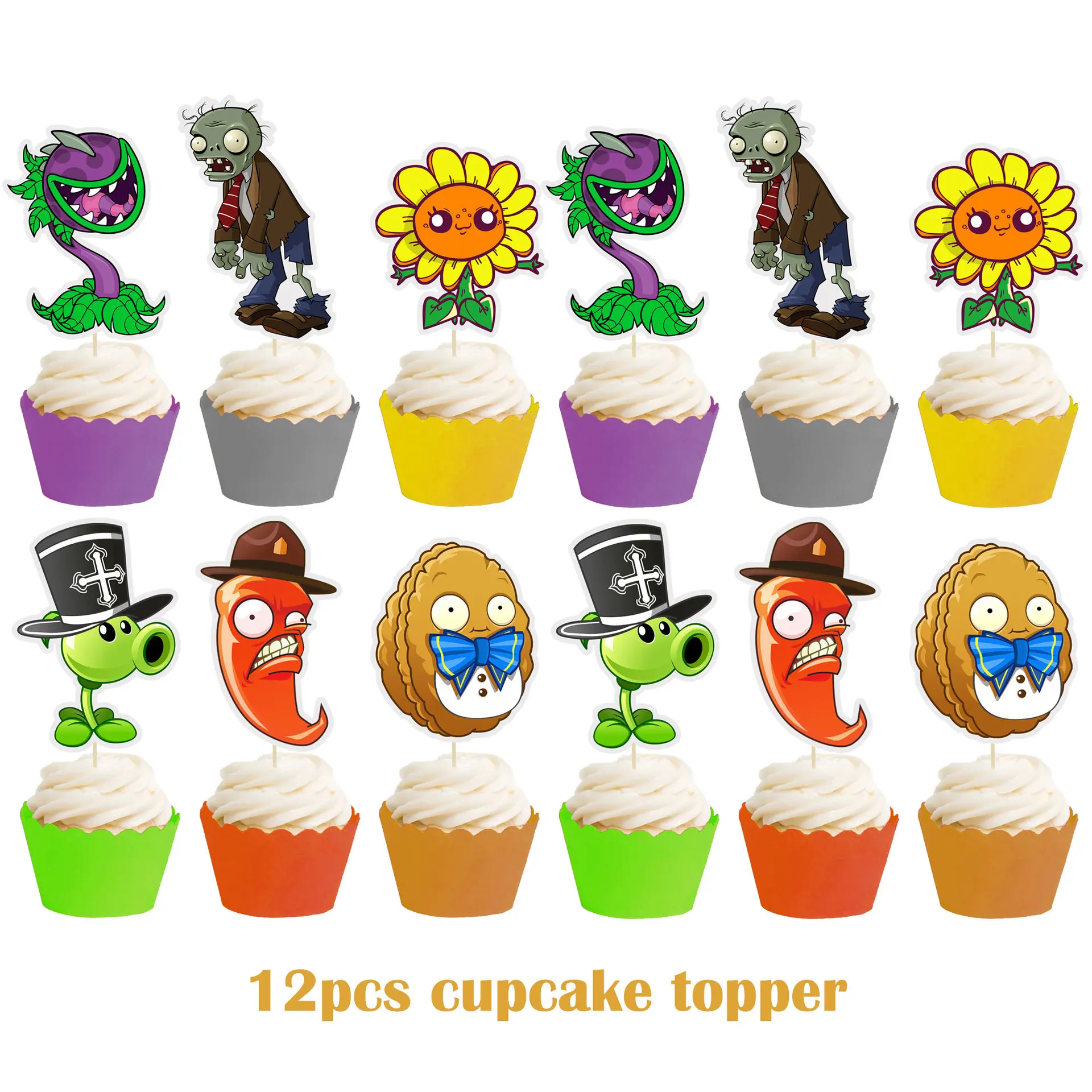 2021 Plants . Zombies Theme Party Supplies Kids Birthday Party  Decoration With Cake Toppers - Buy Dinosaur Banner,Theme Birthday  Decoration,Jungle Forest Theme Birthday Decoration Product on 