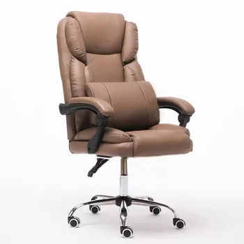 Luxury Boss Chair High Back Comfortable Leather Swivel Ergonomic Reclining Black Ergonomic Office Chair with Footrest