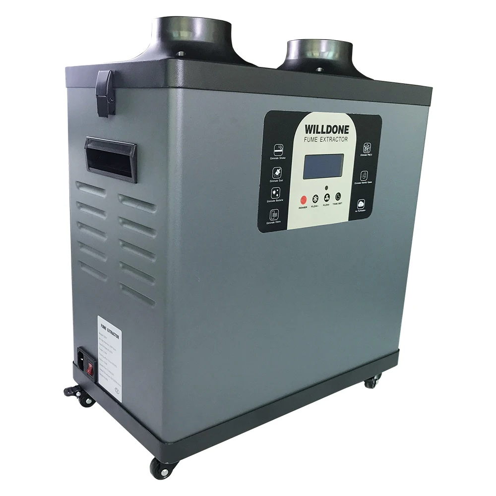 C200Y Portable High Power Dual Arms Soldering Welding Smoke Extractor Beauty Salon Fume Extractor