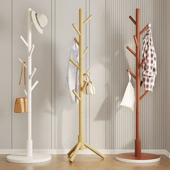 Modern Wooden Coat Rack Stand Hanger for Bedroom & Living Room Wholesale Home Furniture for Hotels