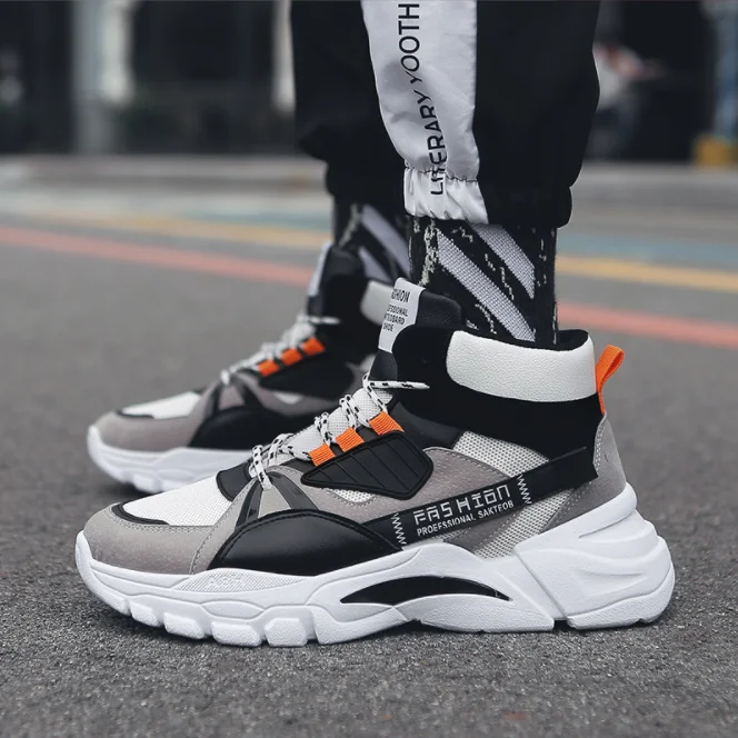 Trending Men's Running Shoes High-Top Basketball Sneakers