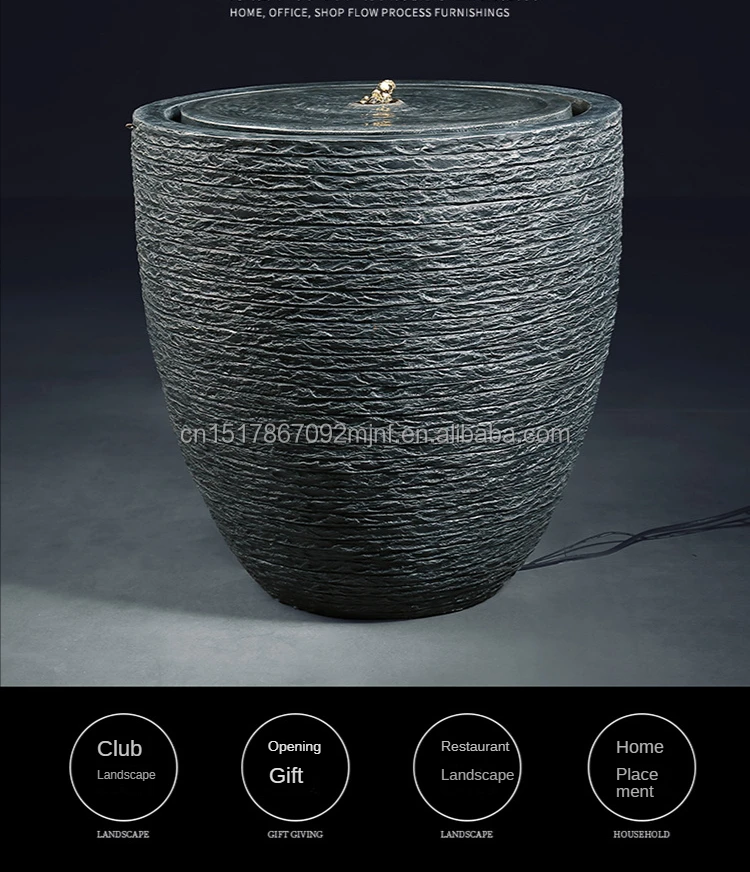 Aisitin Outdoor Water Fountains Solar Power Resin Fountaine Circulating