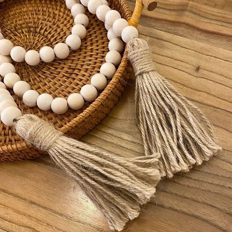 Wholesale Farmhouse Beads Boho Garland with Tassels
