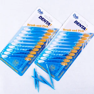 Daily Care Cost Effective PP Anti-slip Handle Interdental Brush 0.5mm Oral Care Teeth Brush Stick End Flosser