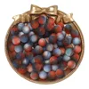 perles mates irisées - bleu-gris-orange-rouge