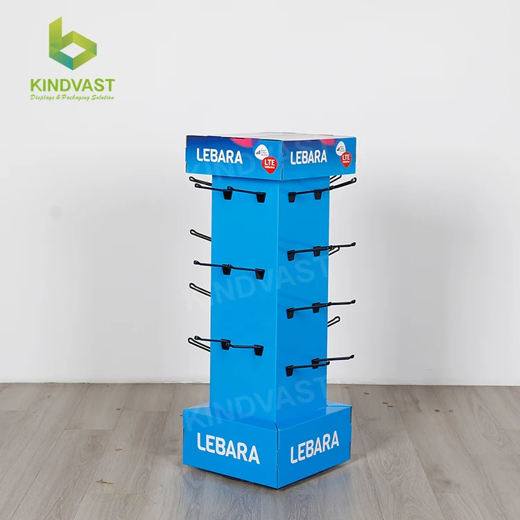 Snack Bubble Toy Floor Cardboard Display Stand for Newspaper