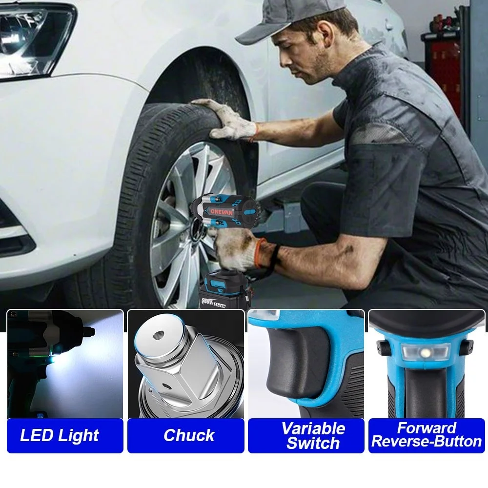 Бесщеточный Электрический ударный ключ 1/2 дюймов