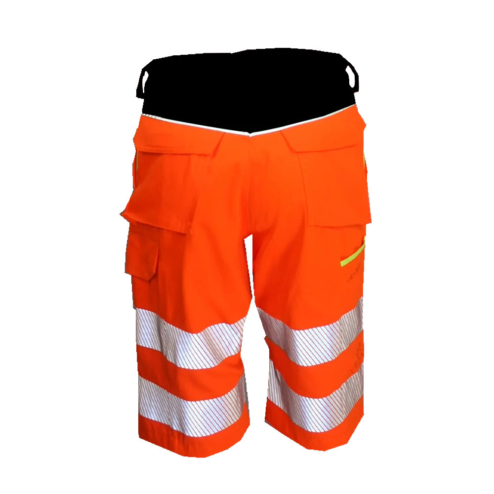 Custom Made Hi Vis Quick Dry Workwear Shorts with Reflective Water-Proof Feature Windproof  Safety Work Pants for Men with Logo