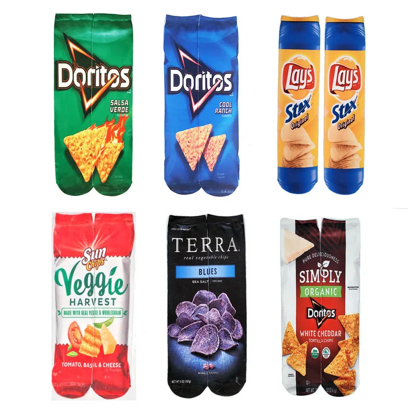 Meias Temáticas Odd Sox - Estampa Comida Lanches Divertidas