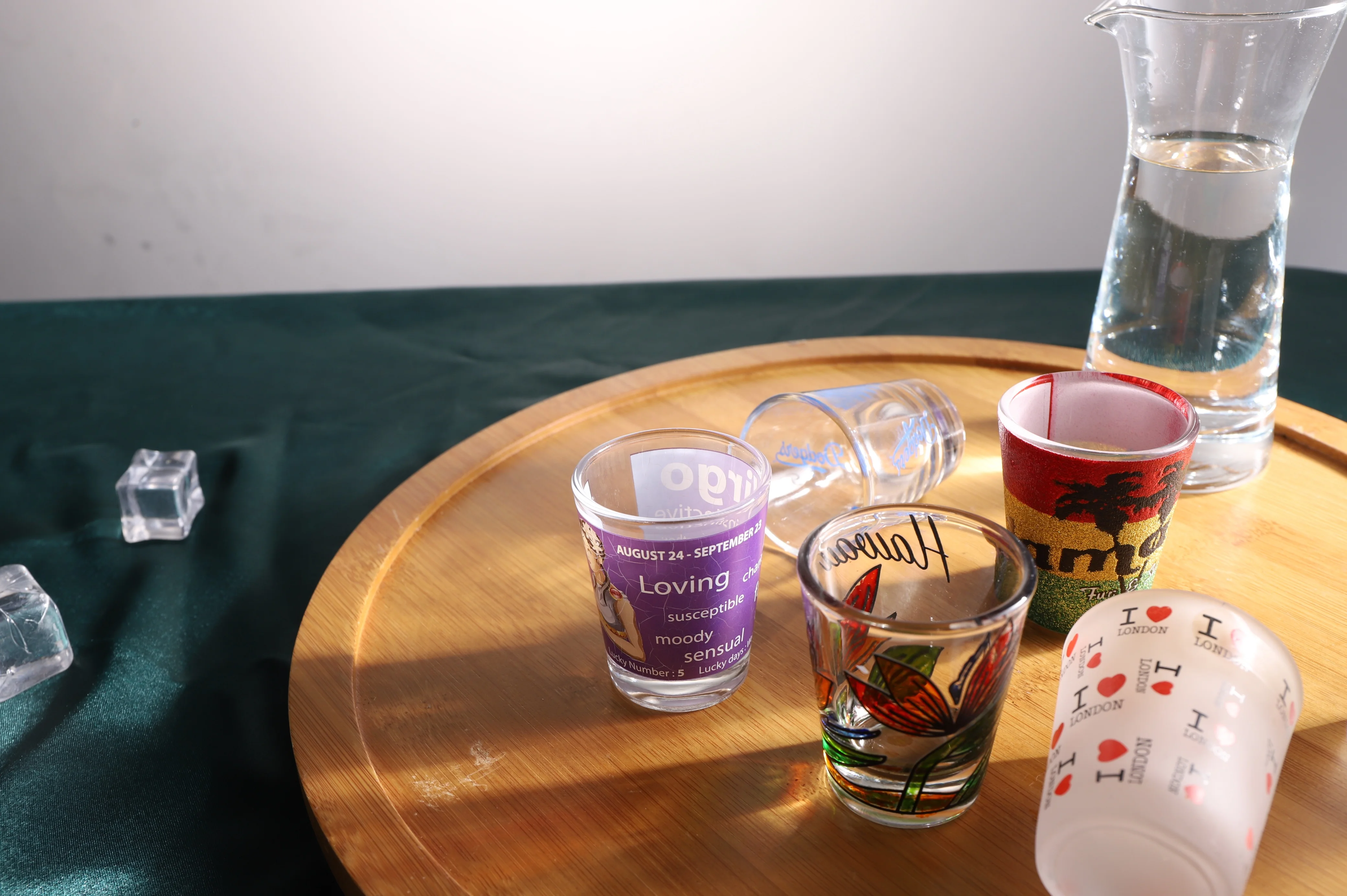 2oz Frosted Sublimation Glass Cups for Bars Straight Cylinder Customized Shot Glass for Vodka Whiskey Tequila Cup