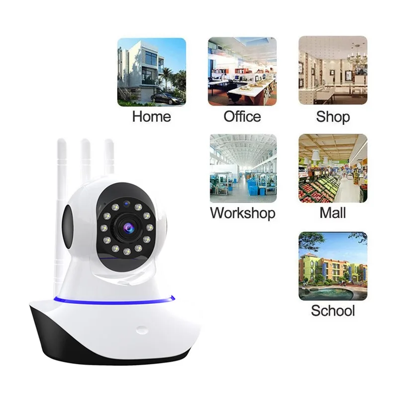 HD Wireless Free APP Software Phone Tablet PC Viewing Cctv Smart Indoor PTZ  Wifi Ip Camera V380