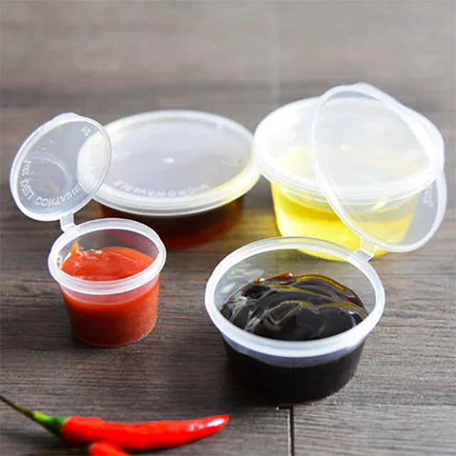 1oz 2oz 4 Oz Dipping Chili Take out Plastic Disposable Sauce Cups