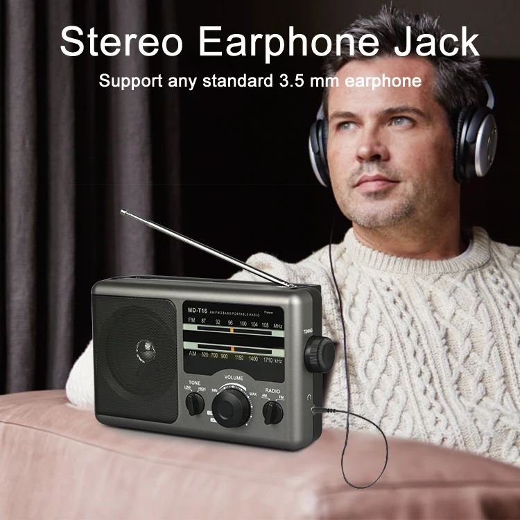 AM FM Portable Radio Battery Operated By 4X D Cell