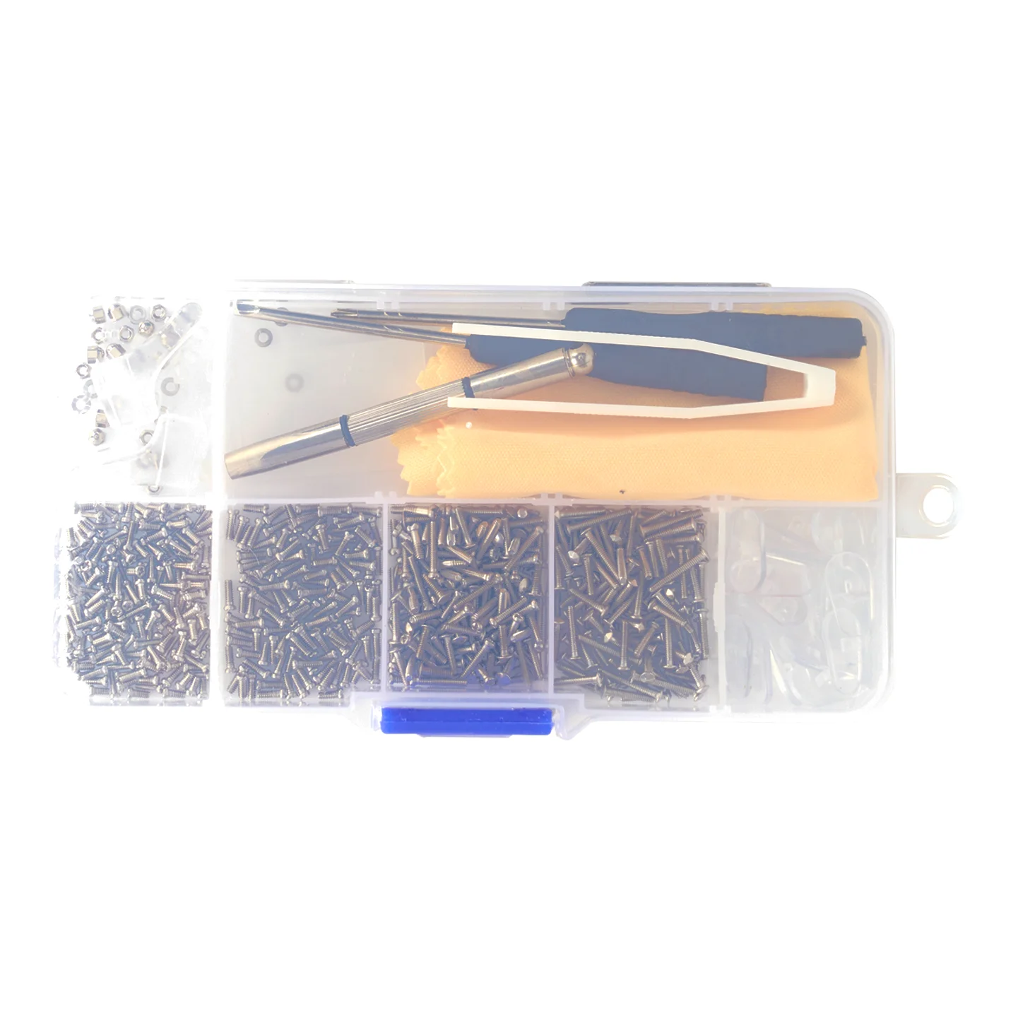 Eye Screw Set Accessories SL03 Eyeglass Frame Tool Box Maintenance Frameless Mirror Leg Washers Screwdriver Parts Nose Support