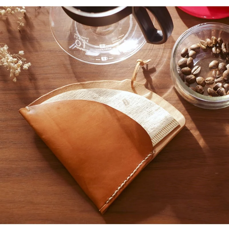 Handmade Leather Coffee Filter Holder buy