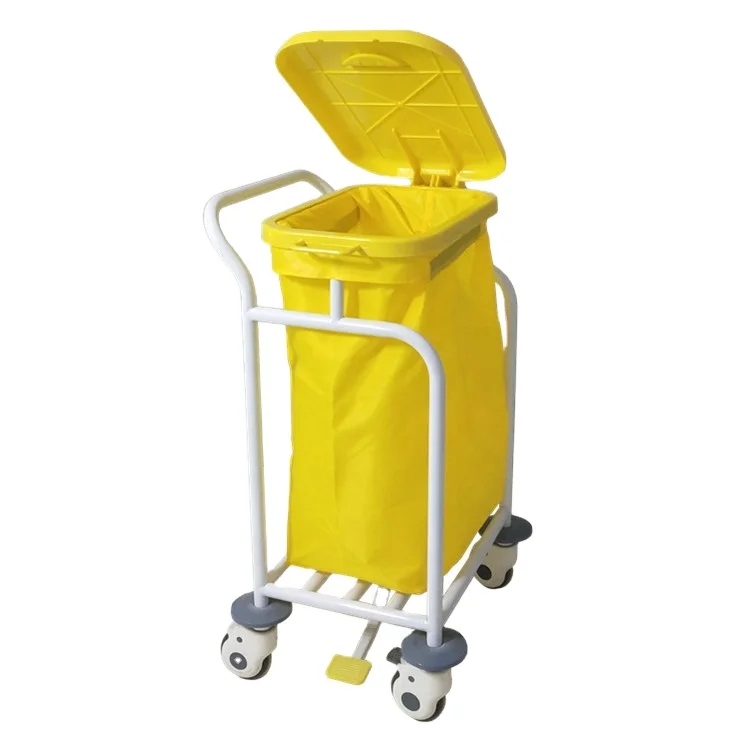 BT-SLT009 Medical Equipments Mobile Pedal Control Linen Dirty Carts Hospital Hamper Trolley Hospital Laundry Trolley and Bag