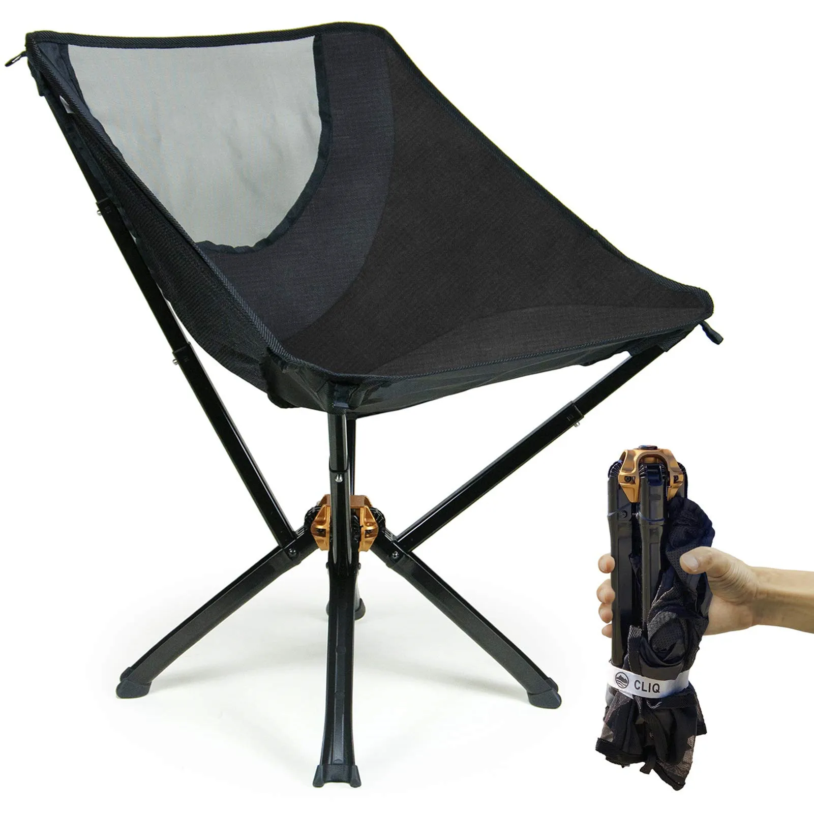 Direct Sales New Design Folding Camping Moon Chair With Cooler Bag