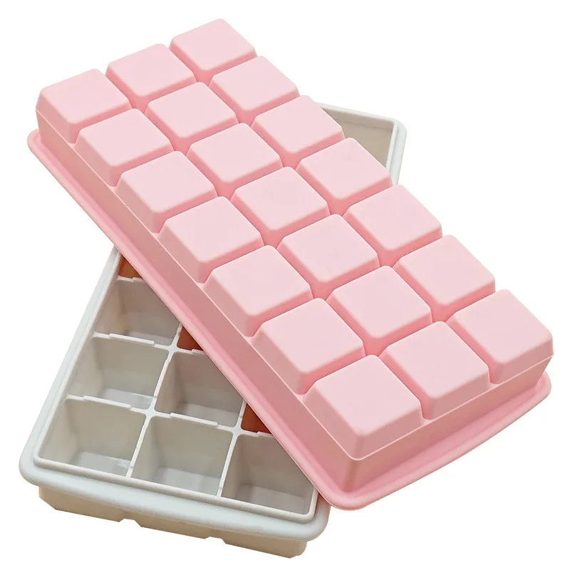 21-Grid Silicone Ice Compartment Fresh-Keeping Cocktail Beverage Ice Cube Mold Ice Making Box for Ice Cream Tools