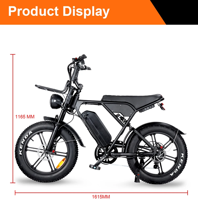 OUXI H9 Electric Hybrid Bike Fat Tire E-Bike With 250w/1000w Fatbike Hydraulic Brake EU Warehouse for City Riding