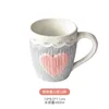 Taza con corazón rosa en relieve de punto w173117