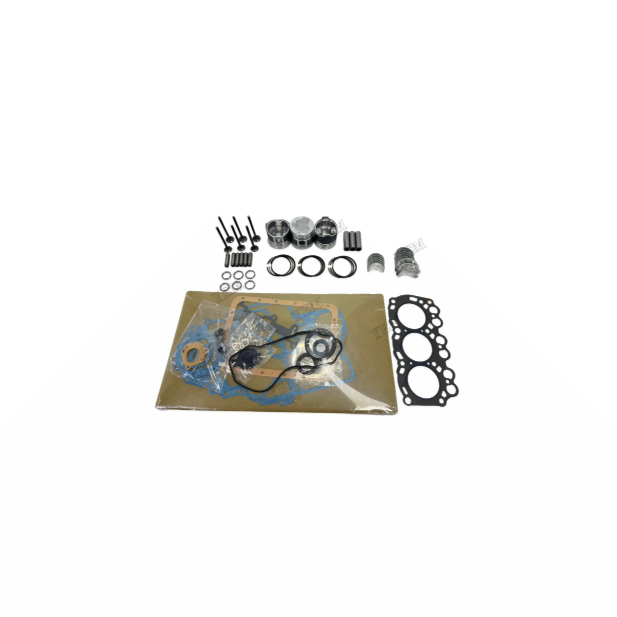 L3C Rebuild Kit With Cylinder Gaskets Piston Rings Bearing Valves Fits for Mitsubishi Engine Replacement Parts