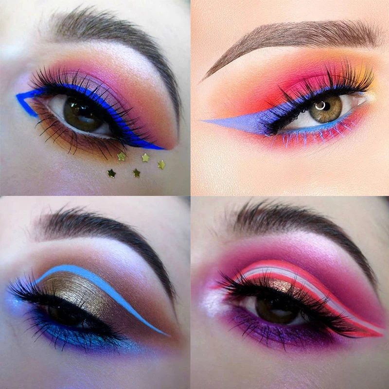 Высококачественная неоновая УФ Пастельная жидкая подводка для глаз активируемая водой косметика макияж краска лица