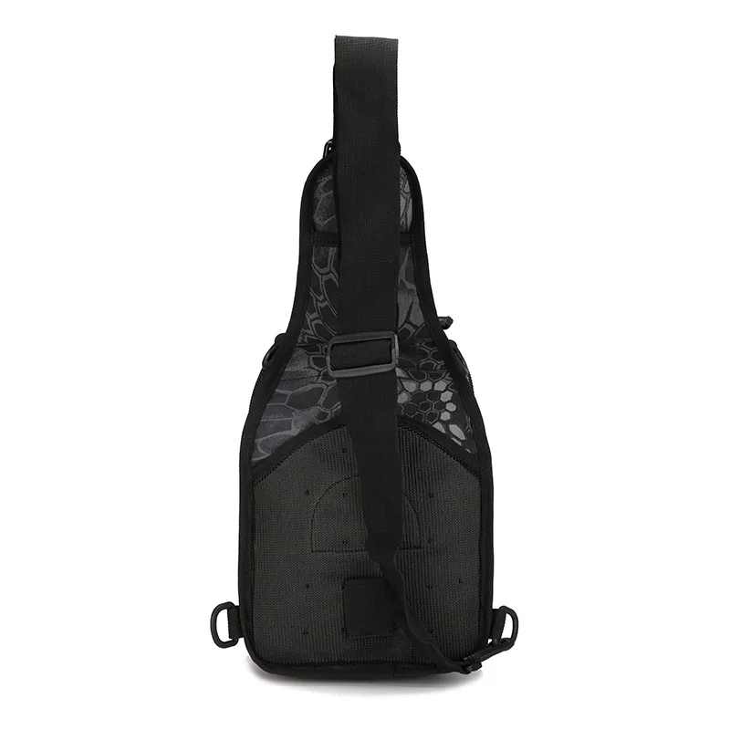 2025 Black Trending Molle Assault Anti-Theft Zipper Closure Tactical Sling Backpack with One Strap for Men Outdoor