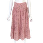 Silk Skirt Customized Ruffle Type Silk Maxi Skirt Digital Floral Printed Silk Midi Skirt