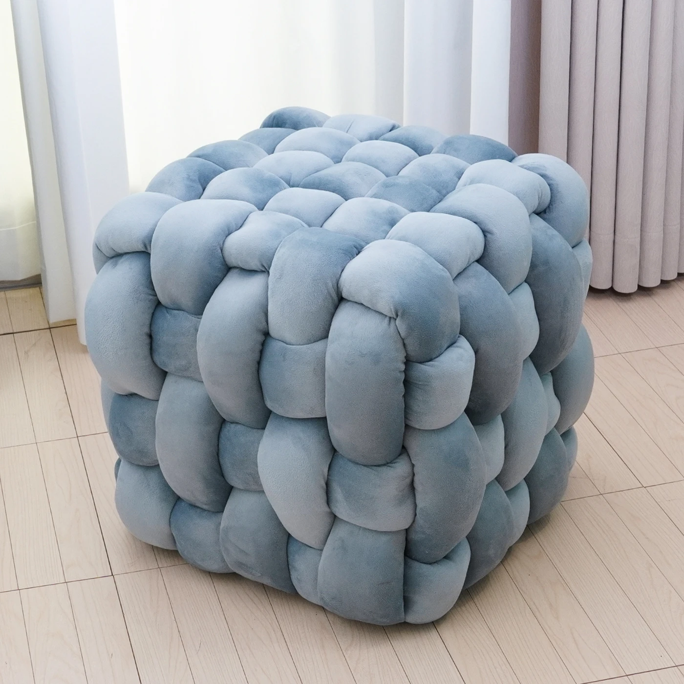 Living Room Furniture Footrest Velvet Foot Stool Ottoman Pouf