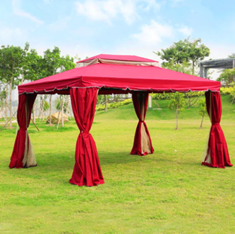 modern garden waterproof roof gazebo metal roof sunshade canvas