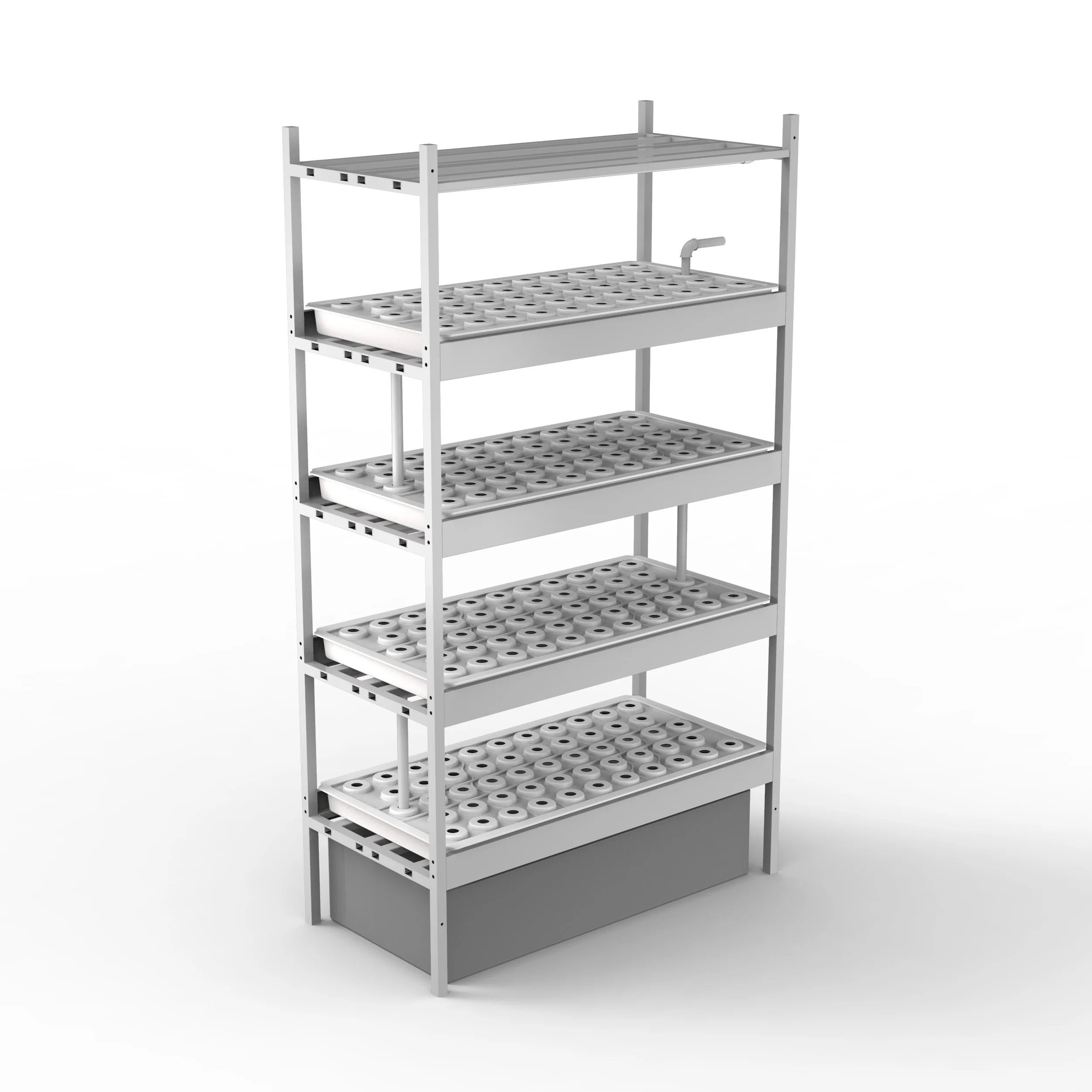 Factory Direct 4 Tier Cultivation Rack Systems With Lights Trays For