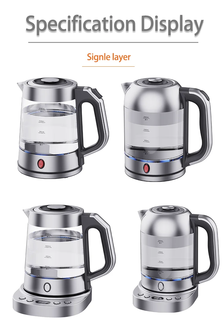 2 In 1 New Samovar Double Tea Maker Boiling Water Kettles Maker Heater Electric Glass Tea Pots