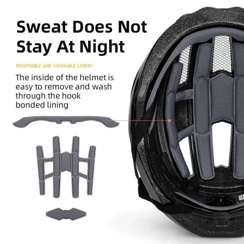 Casco Bici ROCKBROS Con Luce Integrata - Taglia 58-60 Cm, CE, 5 Colori A Scelta, PC+EPS