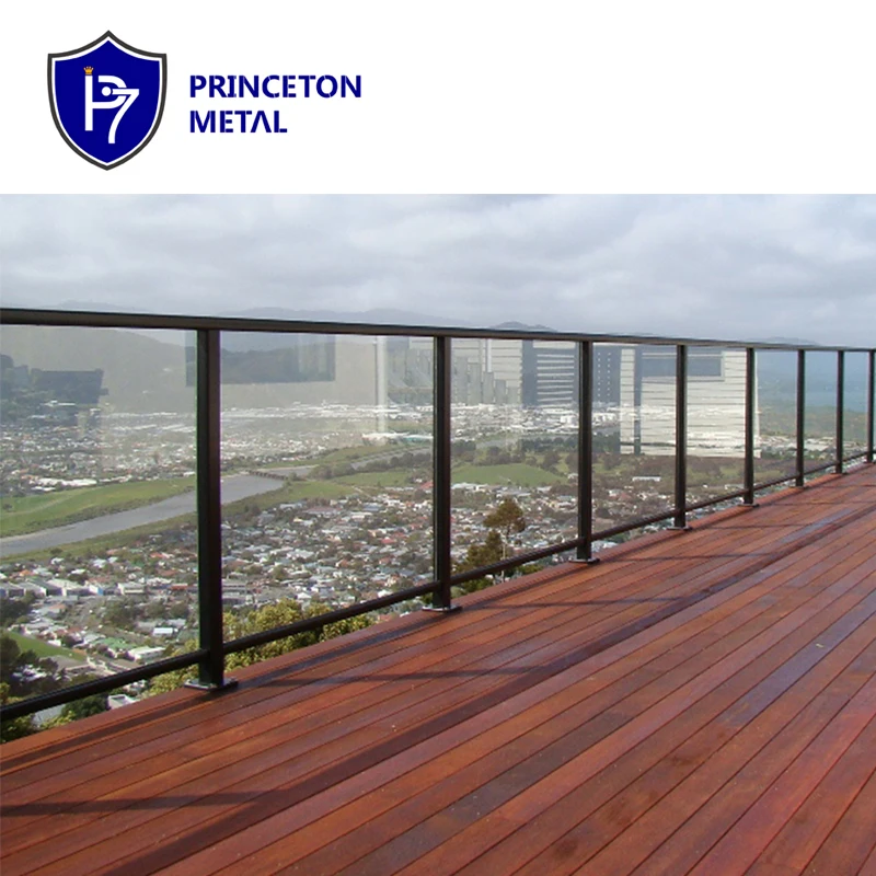 Modern Tempered Side Mounted Flutted Staircase Railing Glass Floor ...