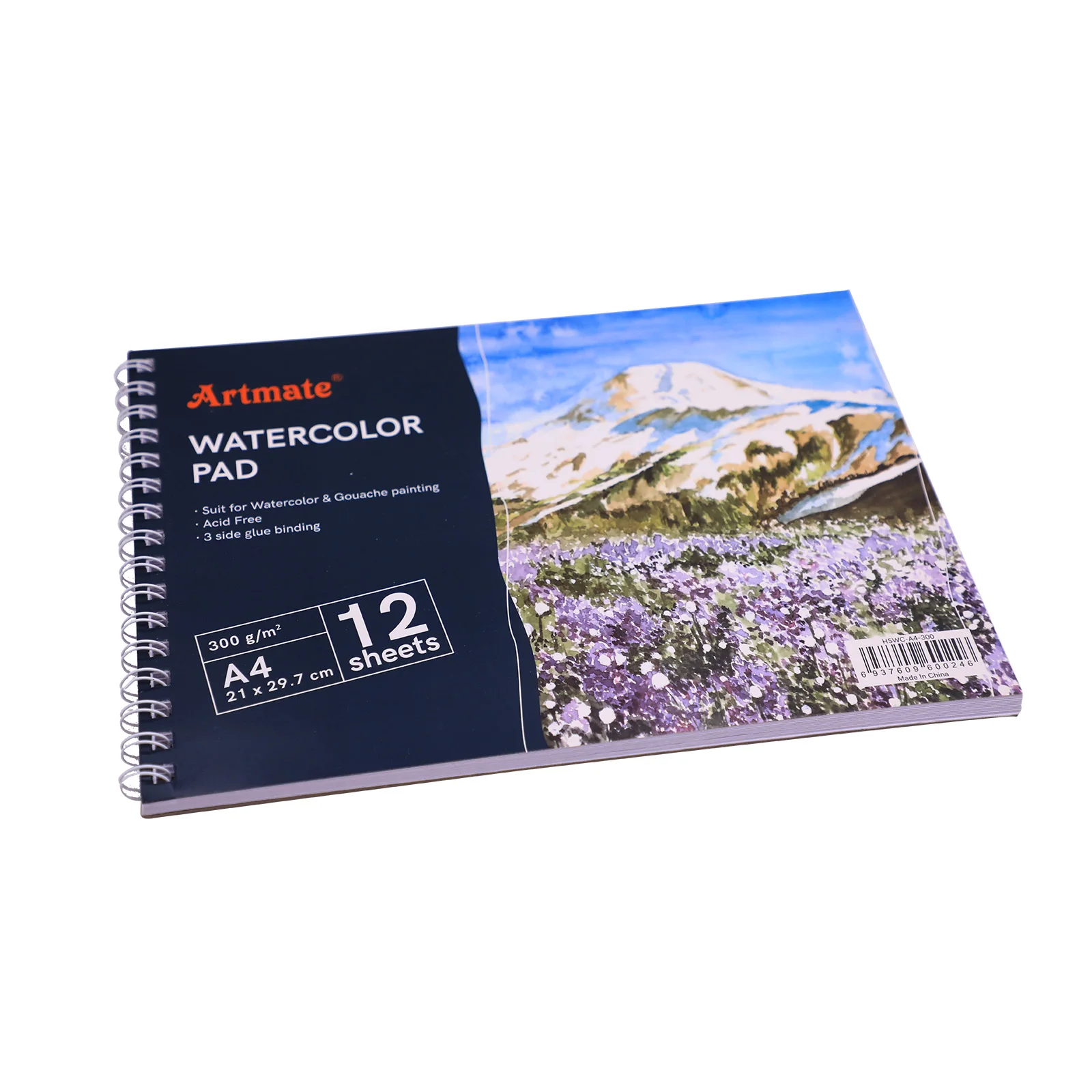 ARTMATE – WATER COLOR PAD – A4 (12 Sheets) – 300gsm THICKER PAPER – Ay  stationery