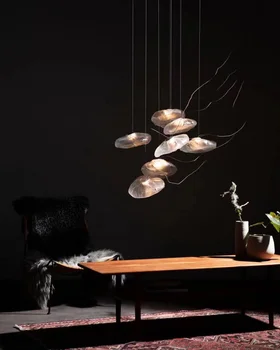 ECOJAS Nordic lighting wholesale chandeliers art creative modern hand blown glass hotel stairs hanging pendant light