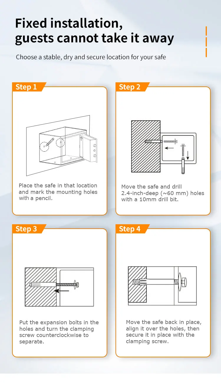 CEQSAFE China New Guest Supply Small Wall Digital Security Hotel Safe Box details