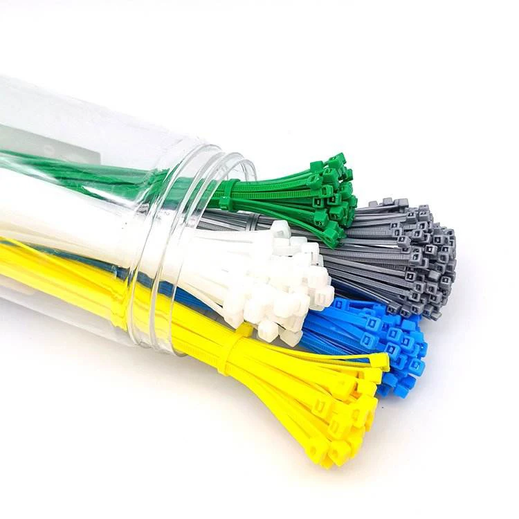 Factory Custom Multi Pa66 Steel Hook Strap Colors Wire Zip Self Locking Ties Plastic Nylon Cable