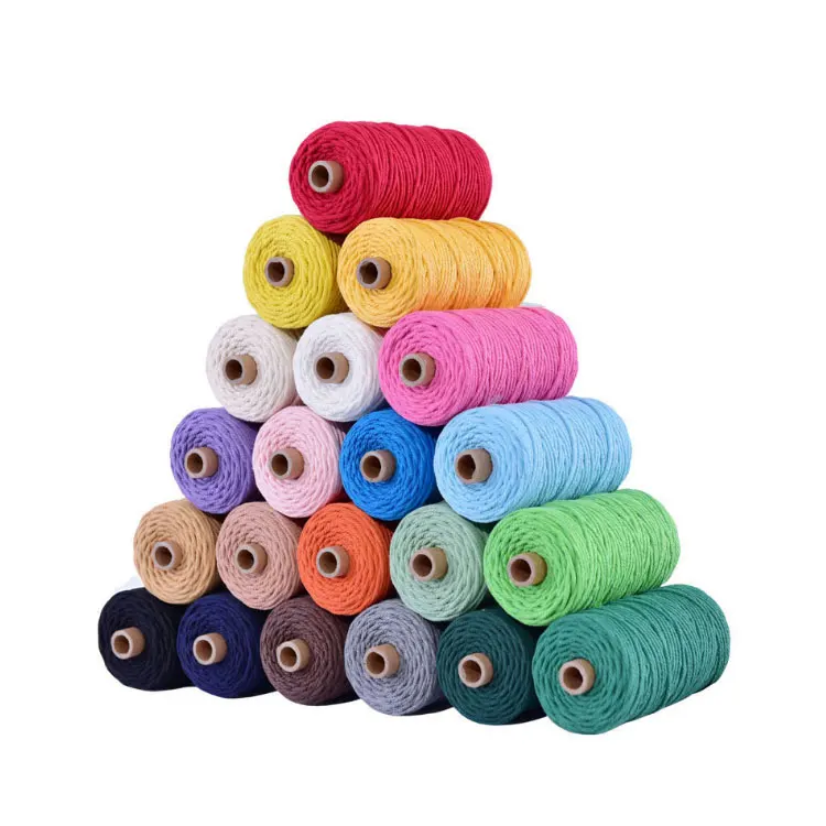 3mm 100% Color Cotton Sewing Thread Price Thick And Thin Cotton Rope ...