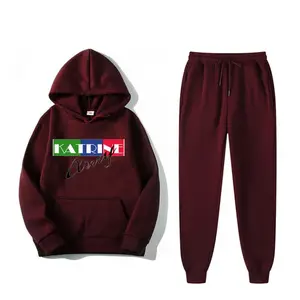 Custom Brand Girls & Boys Sport Clothing Sets Casual Solid French Terry Sweat Suits Hoodies Pullover Set Track Jogger Outfit