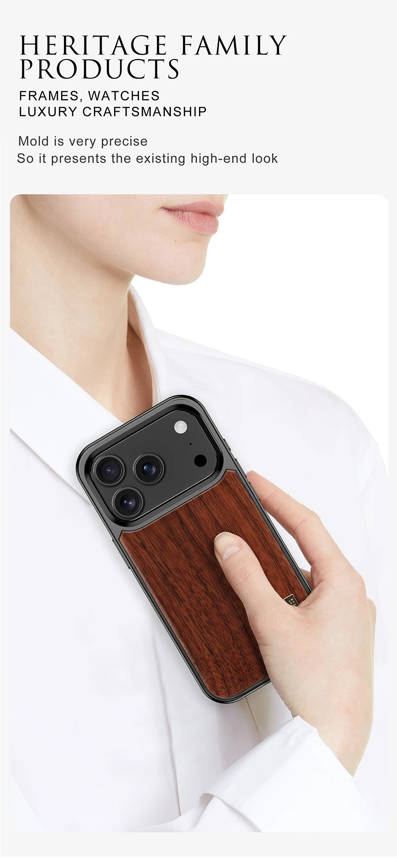 product nature malnut wood grain magnetic phone csse for iphone 17 air pro max with camera lens bracket holder environment friendly-10