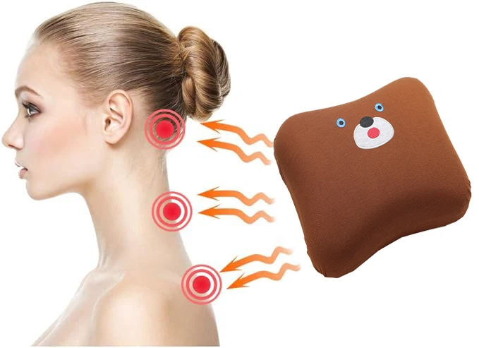 Brown Bear Memory Foam Travel Pillow Adjustable Comfort Breathablecar Neck Pillow Car Headrest Pillow